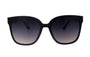 front view of black frame with polarized smoke gradient lens