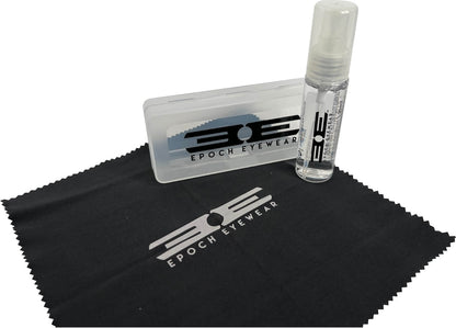 epoch cleaning kit with cleaning solution microfiber cloth and case