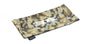 A camouflage Microfiber Bag with a white logo on it.