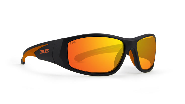 Salerno Sunglasses  orange and black frame with orange lens by epoch eyewear 