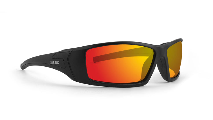 Epoch Liberator Sunglasses with red mirrored lenses and black frame