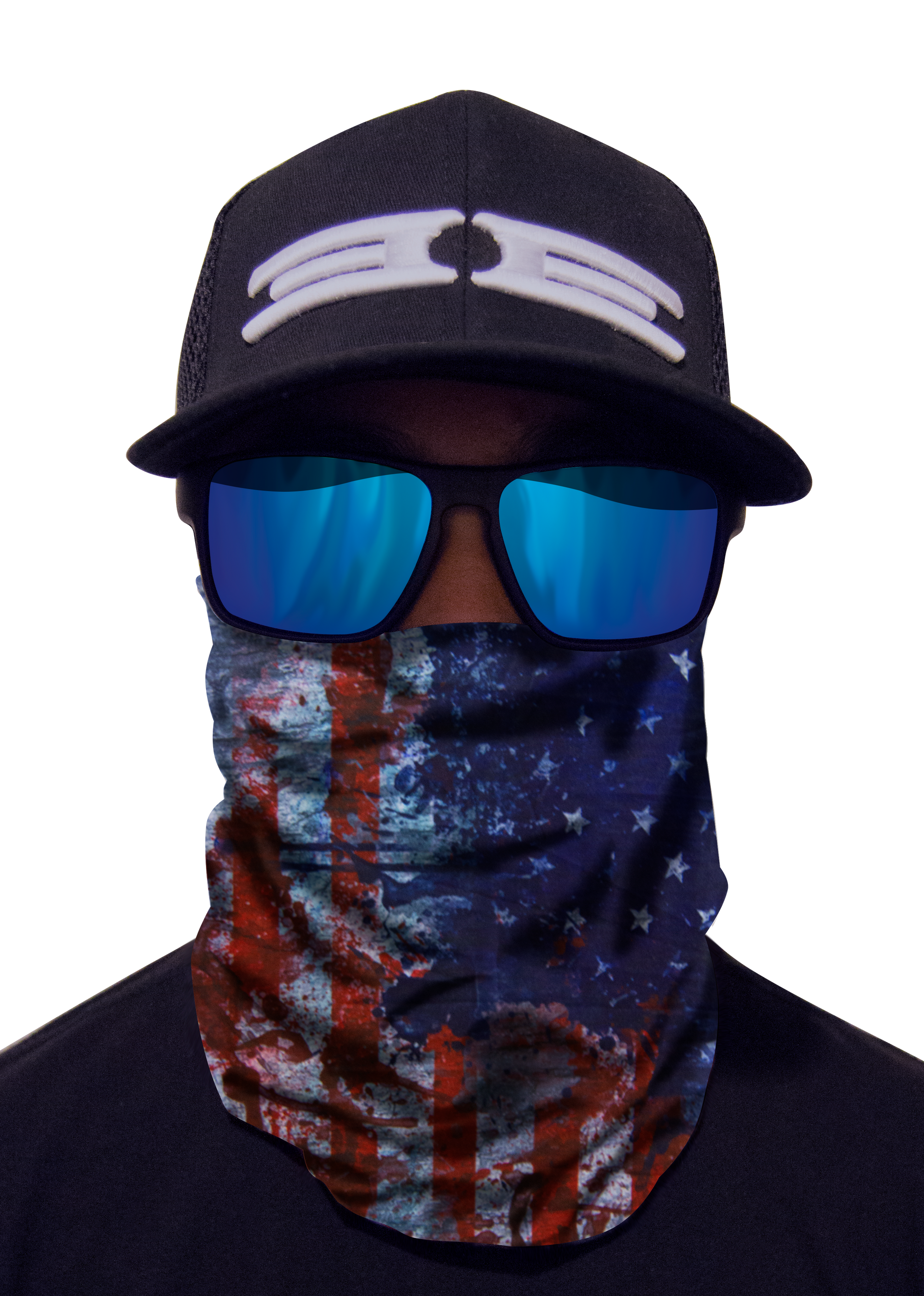 Multi functional face mash with American flag print by Epoch Eyewear 