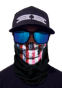 Multi functional face mash with american flag print  and skull design by Epoch Eyewear 
