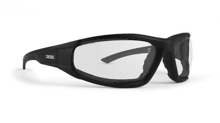 Foam 2 sunglasses with clear mirror lens and black frame by Epoch Eyewear