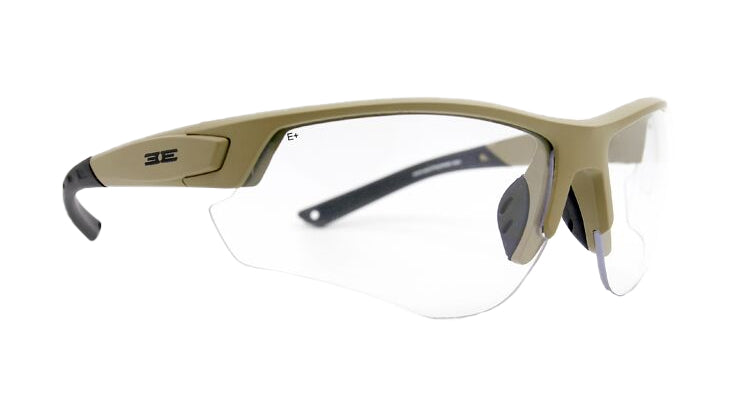 Grunt Tactical Sport Sunglasses with green frame and clear lenses