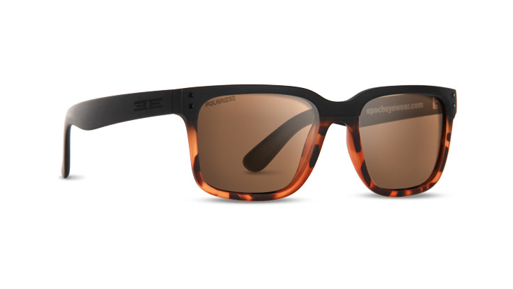 Romeo Sunglasses with tortoise to black frame with polarized amber lenses 