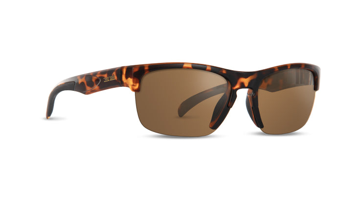 tortoise style framed sunglasses with brown mirror lens in US